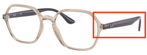 Original Ray-Ban RB4361V Sehbrillen Bügel, Farbe 8138 · Transparent braun