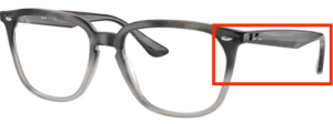 Original Ray-Ban RB4362V Sehbrillen Bügel, Farbe 8106 · Verlauf grau Havanna