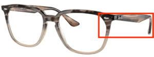 Original Ray-Ban RB4362V Sehbrillen Bügel, Farbe 8107 · Braun Havanna