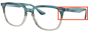 Original Ray-Ban RB4362V Sehbrillen Bügel, Farbe 8146 · Havanna