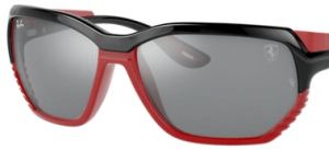 Originalgläser Ray-Ban RB4366M Ferrari, Farbe 6G · Grau verspiegelt silber · Kunststoff