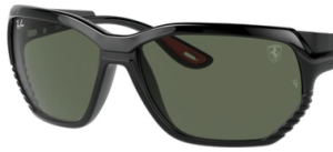 Originalgläser Ray-Ban RB4366M Ferrari, Farbe 71 · Grün dunkel · Kunststoff