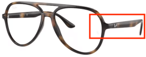 Original Ray-Ban RB4376V Sehbrillen Bügel, Farbe 2012 · Havanna dunkel