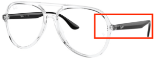 Original Ray-Ban RB4376V Sehbrillen Bügel, Farbe 5943 · Transparent