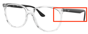 Original Ray-Ban RB4378V Sehbrillen Bügel, Farbe 5943 · Transparent