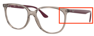 Original Ray-Ban RB4378V Sehbrillen Bügel, Farbe 8083 · Transparent grau