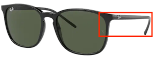 Original Ray-Ban RB4387 Bügel, Farbe 601 · Schwarz