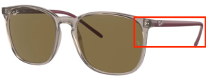 Original Ray-Ban RB4387 Bügel, Farbe 6572 · Transparent grau