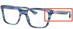 Original Ray-Ban RB5391 Sehbrillen Bügel, Farbe 8053 · Gestreift blau