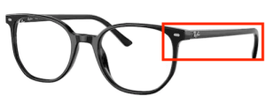 Original Ray-Ban RB5397 Sehbrillen Bügel, Farbe 2000 · Schwarz glänzend