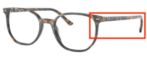 Original Ray-Ban RB5397 Sehbrillen Bügel, Farbe 8173 · Braun grau Havanna