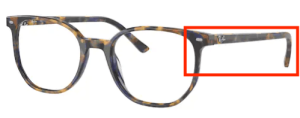 Original Ray-Ban RB5397 Sehbrillen Bügel, Farbe 8174 · Gelb und blau Havanna