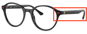 Original Ray-Ban RB5404M Sehbrillen Bügel, Farbe F601 · Schwarz