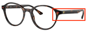 Original Ray-Ban RB5404M Sehbrillen Bügel, Farbe F613 · Havanna