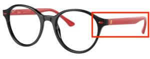 Original Ray-Ban RB5404M Sehbrillen Bügel, Farbe F644 · Schwarz