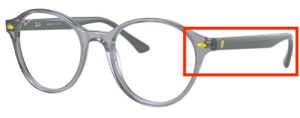 Original Ray-Ban RB5404M Sehbrillen Bügel, Farbe F665 · Transparent grau
