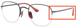 Original Ray-Ban RB6448M Sehbrillen Bügel, Farbe F028 · Schwarz