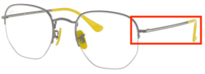 Original Ray-Ban RB6448M Sehbrillen Bügel, Farbe F030 · Gunmetal