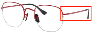 Original Ray-Ban RB6448M Sehbrillen Bügel, Farbe F047 · Rot