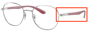 Original Ray-Ban RB6461 Sehbrillen Bügel, Farbe 2501 · Silber