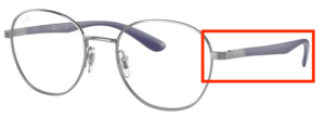 Original Ray-Ban RB6461 Sehbrillen Bügel, Farbe 2502 · Gunmetal