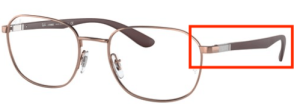 Original Ray-Ban RB6462 Sehbrillen Bügel, Farbe 2943 · Kupfer