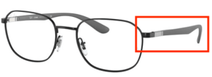 Original Ray-Ban RB6462 Sehbrillen Bügel, Farbe 3057 · Schwarz