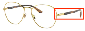 Original Ray-Ban RB6470 Sehbrillen Bügel, Farbe 2500 · Gold