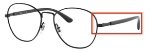 Original Ray-Ban RB6470 Sehbrillen Bügel, Farbe 2509 · Schwarz glänzend