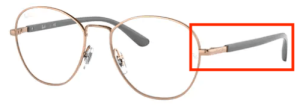 Original Ray-Ban RB6470 Sehbrillen Bügel, Farbe 3094 · Rosa gold