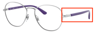 Original Ray-Ban RB6470 Sehbrillen Bügel, Farbe 3114 · Silber
