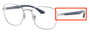 Original Ray-Ban RB6477 Sehbrillen Bügel, Farbe 2501 · Silber