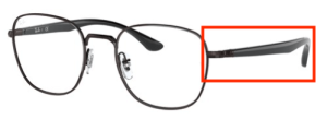 Original Ray-Ban RB6477 Sehbrillen Bügel, Farbe 3110 · Braun dunkel
