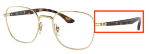 Original Ray-Ban RB6477 Sehbrillen Bügel, Farbe 3119 · Gold