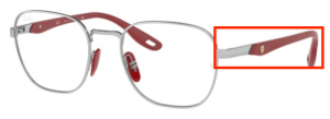 Original Ray-Ban RB6484M Sehbrillen Bügel, Farbe F007 · Silber