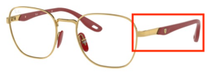 Original Ray-Ban RB6484M Sehbrillen Bügel, Farbe F029 · Gold