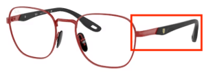 Original Ray-Ban RB6484M Sehbrillen Bügel, Farbe F047 · Rot