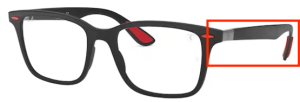 Original Ray-Ban RB7144M Sehbrillen Bügel, Farbe F602 · Schwarz