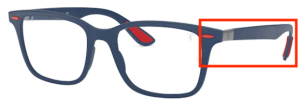 Original Ray-Ban RB7144M Sehbrillen Bügel, Farbe F604 · Blau dunkel