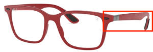Original Ray-Ban RB7144M Sehbrillen Bügel, Farbe F628 · Rot