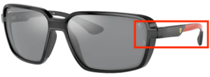 Original Ray-Ban RB8360M Bügel, Farbe F661 · Schwarz