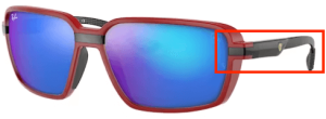 Original Ray-Ban RB8360M Bügel, Farbe F663 · Rot