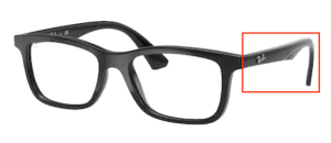 Original Ray-Ban RB1562 Junior Sehbrillen Bügel, Farbe 3542 · Schwarz