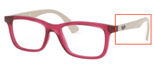 Original Ray-Ban RB1562 Junior Sehbrillen Bügel, Farbe 3747 · Transparent cherry