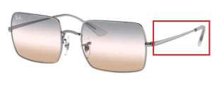 Original Ray-Ban RB1969 Rectangle Bügel, Farbe 004 · Gunmetal