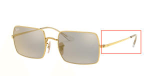 Original Ray-Ban RB1969 Rectangle Bügel, Farbe 001 · Gold
