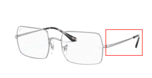 Original Ray-Ban RB1969 Sehbrillen Bügel, Farbe 2501 · Silber