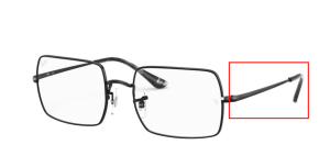 Original Ray-Ban RB1969 Sehbrillen Bügel, Farbe 2509 · Schwarz glänzend