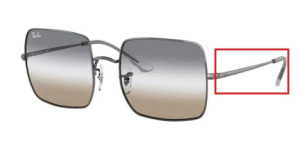 Original Ray-Ban RB1971 Square Bügel, Farbe 004 · Gunmetal