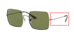 Original Ray-Ban RB1971 Square Bügel, Farbe 9197 · Silber